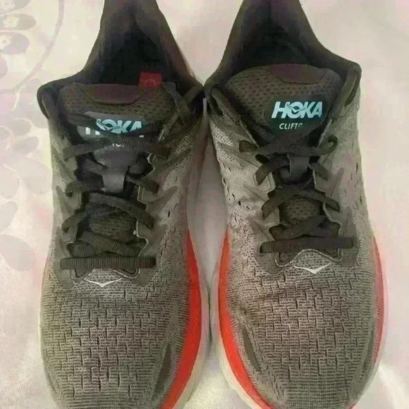 Hoka One One Clifton 8 for Men Anthracite/Castle Rock Running Shoes size 8D - Picture 3 of 11